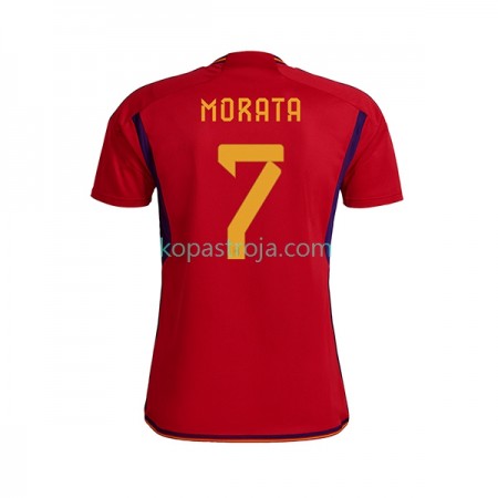 Billiga Fotbollströjor Spanien MORATA 7 Hemma tröja WM 2022 Kortärmad